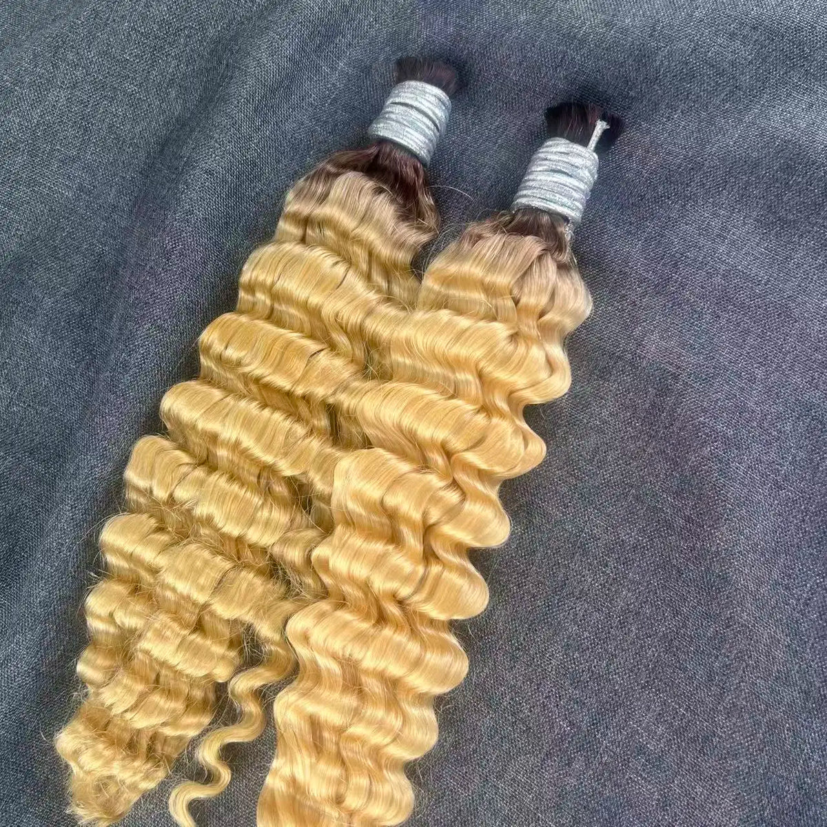 Bundles No Weft Boho Braids, 100% Human Hair Extension Braiding Vietnamese 27/613