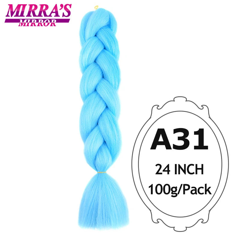 Ombre Jumbo Braiding Hair, Synthetic, 24 Inch, 6-Pack