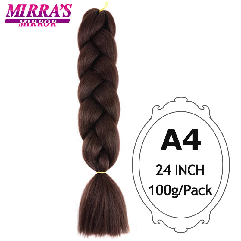 Ombre Jumbo Braiding Hair, Synthetic, 24 Inch, 6-Pack