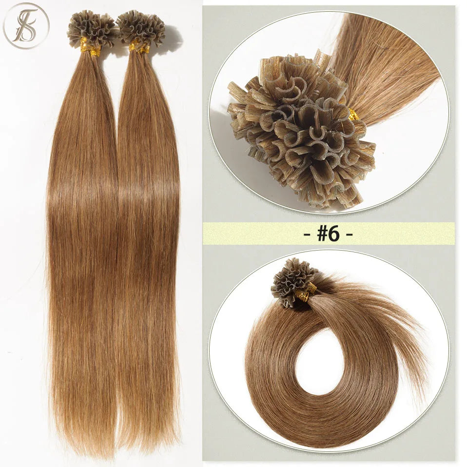 U Tip Hair Extensions 50g Microlink Keratin Fusion Human Capsule Pre Bonded