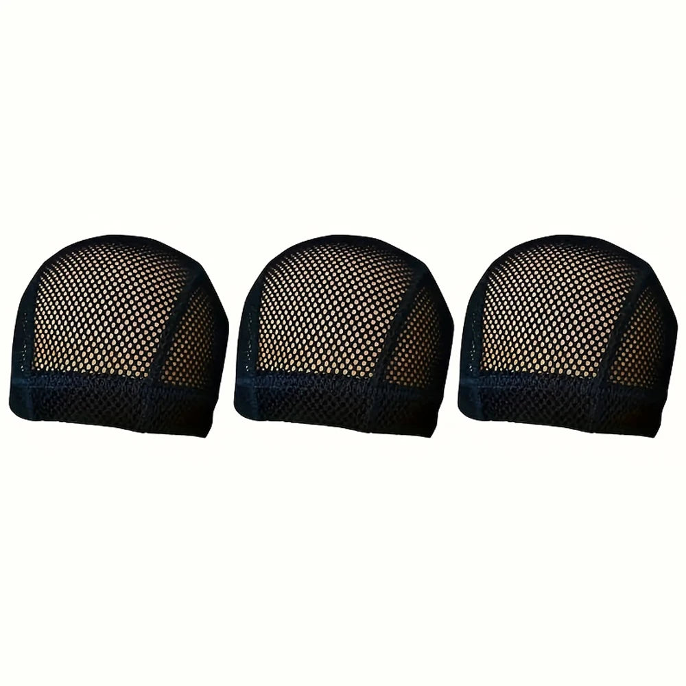 6PC Black Mesh Wig Caps, Elastic Lace Net for Making Wigs, Stretchable and Adjustable, Comfortable and Breathable