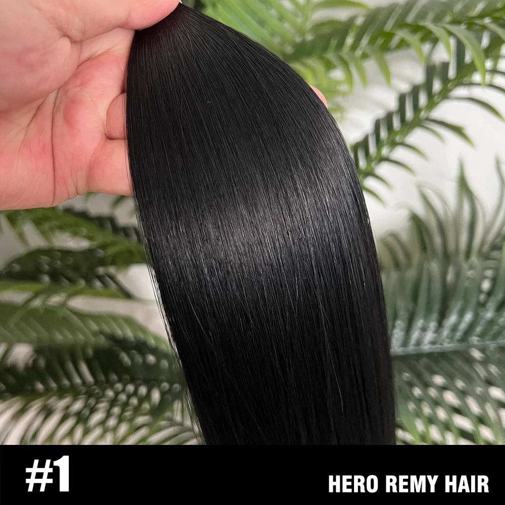 Straight Genius Weft Human Hair Extensions, Remy, 100g per Piece