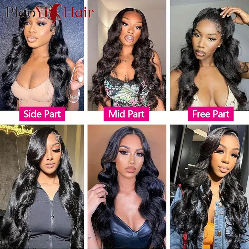 Body Wave Human Hair Bundles Closure Transparent, 13x4 13x6Lace Frontal 100% Raw
