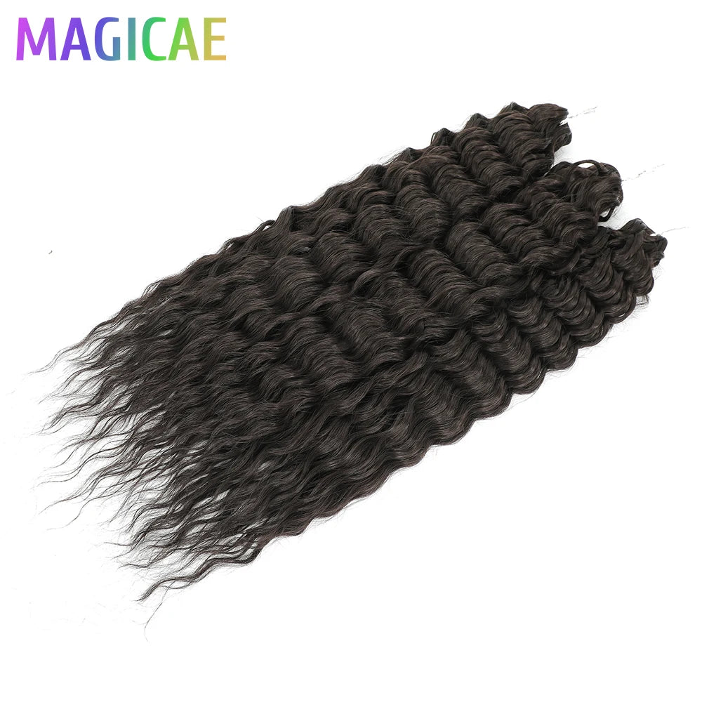 22Inches 300Grams Ariel Deep Water Twist Braids Crochet Protein Hair Orange Blond