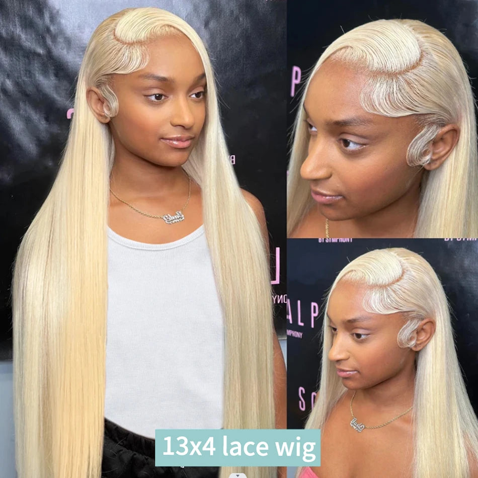 Brazilian 613 Blonde Wig, 13x6 HD Lace Frontal Front Human Hair Long