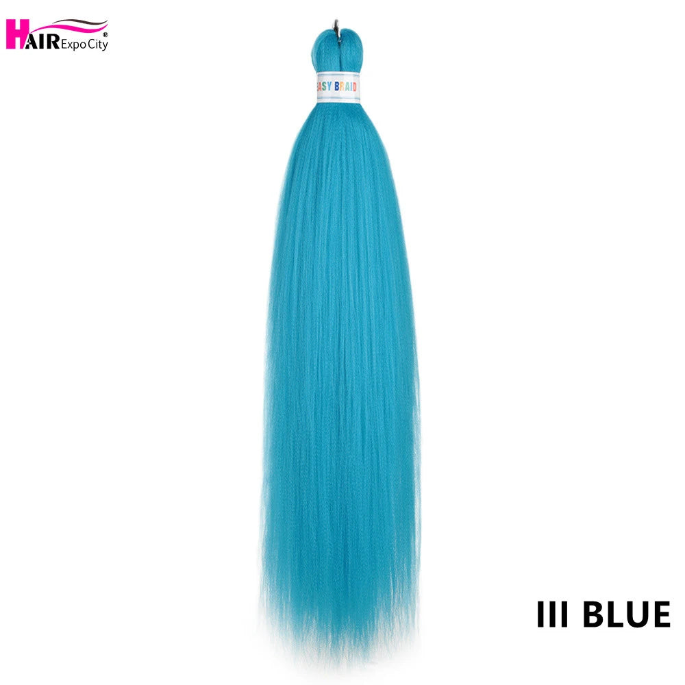 Easy Braids 26Inch Synthetic Jumbo Braids Hair Extensions Ombre Colorful Braiding Hair Pre Stretched