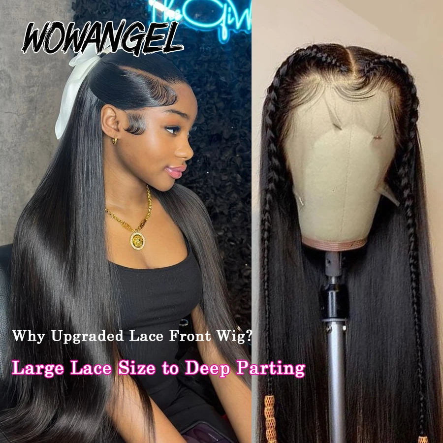 250% Upgraded 13x6 HD Lace Frontal Wigs Glueless Straight Human Hair Pre