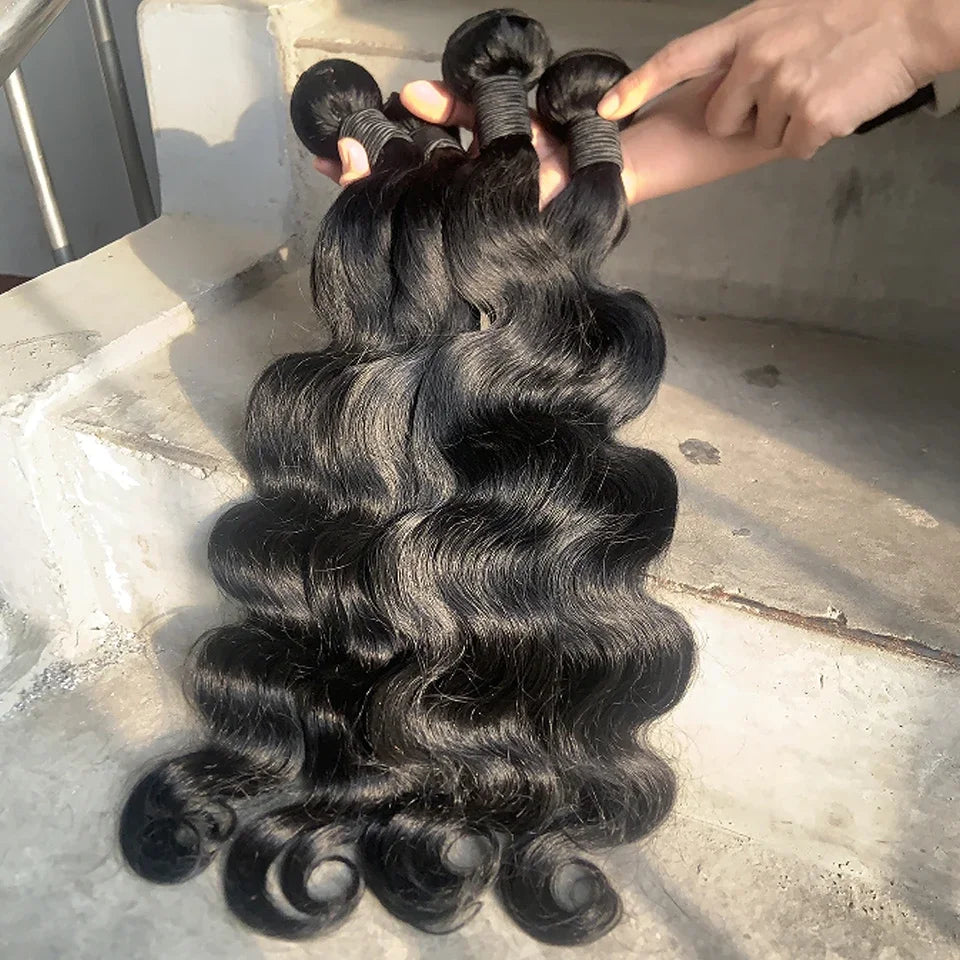 Loose Body Wave Virgin Raw Indian Wholesale Human Hair 3/4 Bundles Deal
