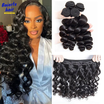 Loose Wave Bundle Human Hair Weave Unprocessed Virgin Wavy Weft Big Spiral