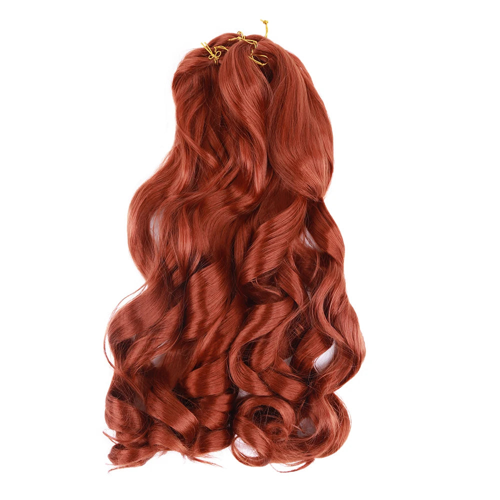 Synthetic Spiral Curls Loose Wave Crochet Hair Braids Pre Stretched Braiding Extensions