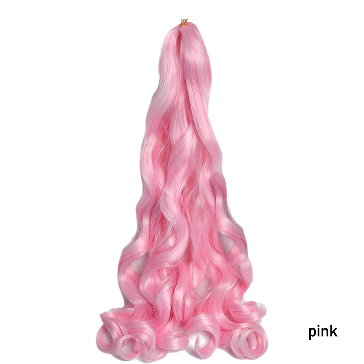 French Curly Braiding Hair 16Inch Synthetic Pre Stretched Loose Wavy Curl Extensions