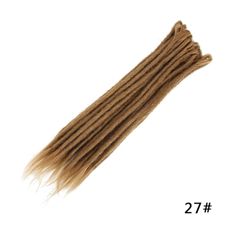 Synthetic 100% Handmade Dreadlocks Extensions Faux Locs Crochet Braid Hair Hip-Hop Style 20 Inch 10 Strands/Pack Blue
