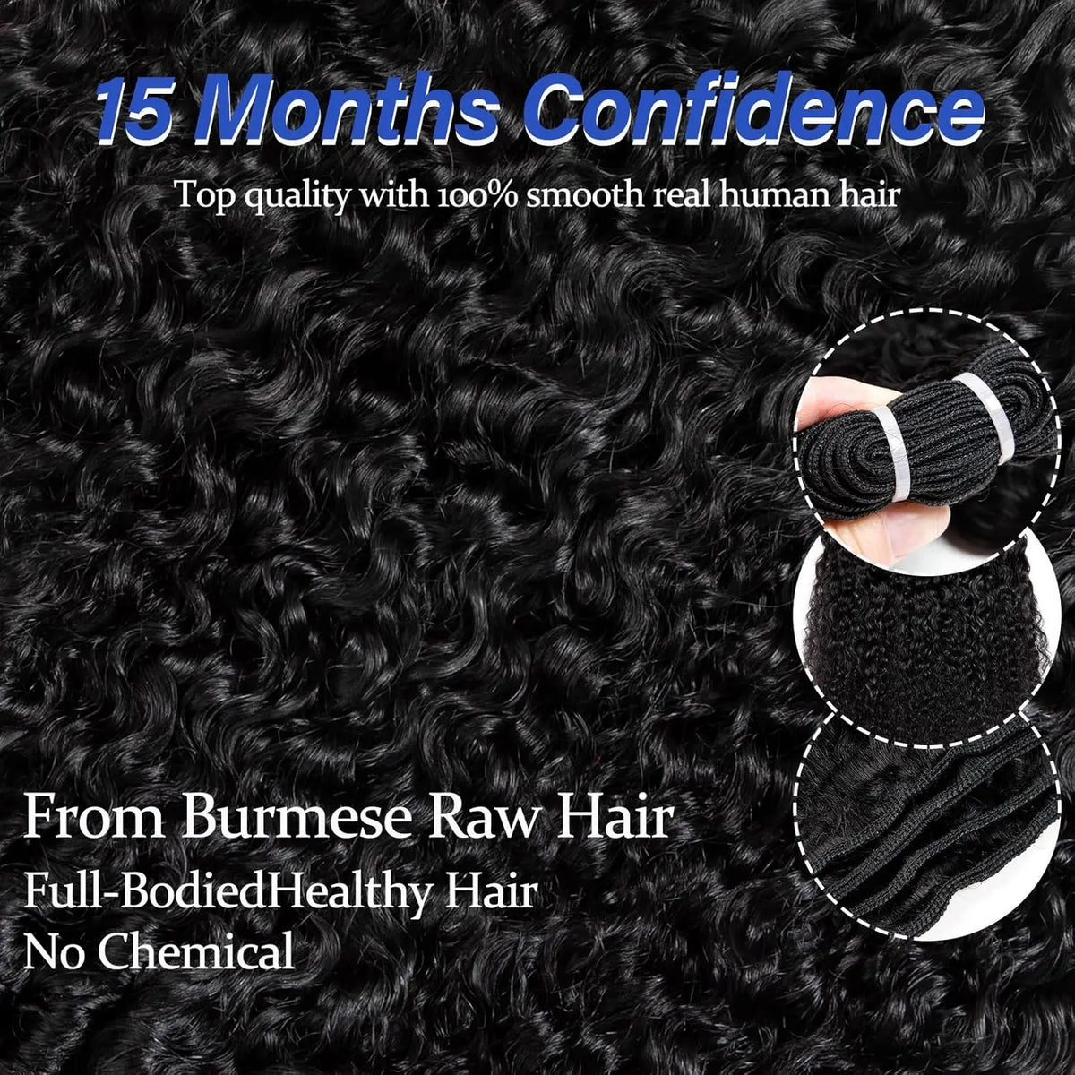 Burmese Curly Hair Bundles Pixie Human Virgin Water Wave Ocean Spiral 30inch