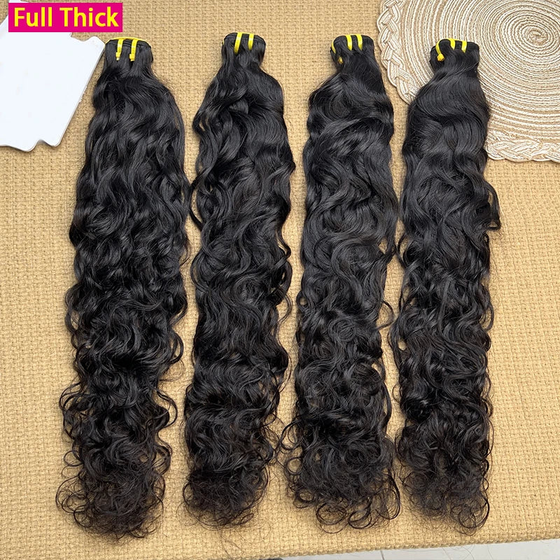 16A Natural Wave Human Hair, 100% Vietnamese Raw Virgin Water Wavy Extensions