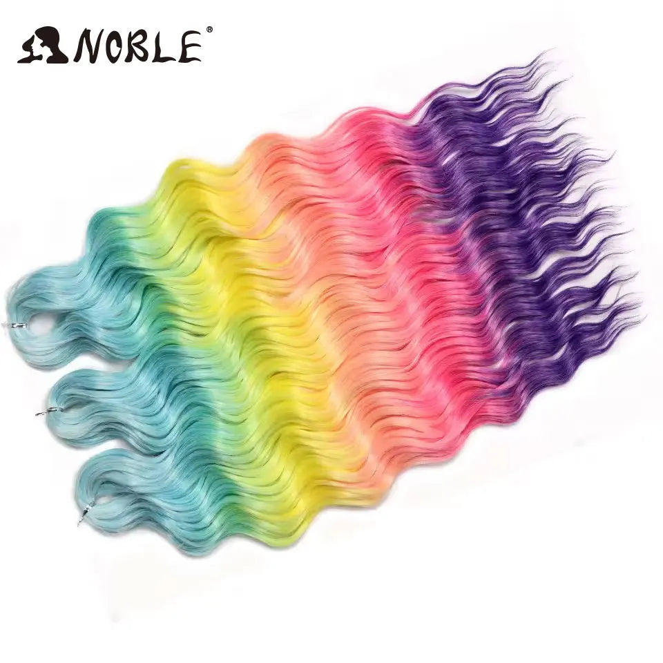 Synthetic Loose Deep Wave 24" Braiding Hair Extensions Water Braid Ombre Blonde