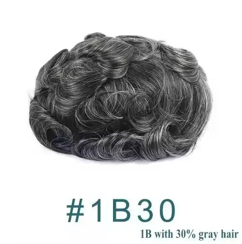 6Inch Long Super Durable 30mm Wavy Human Hair Mico Thin Skin PU