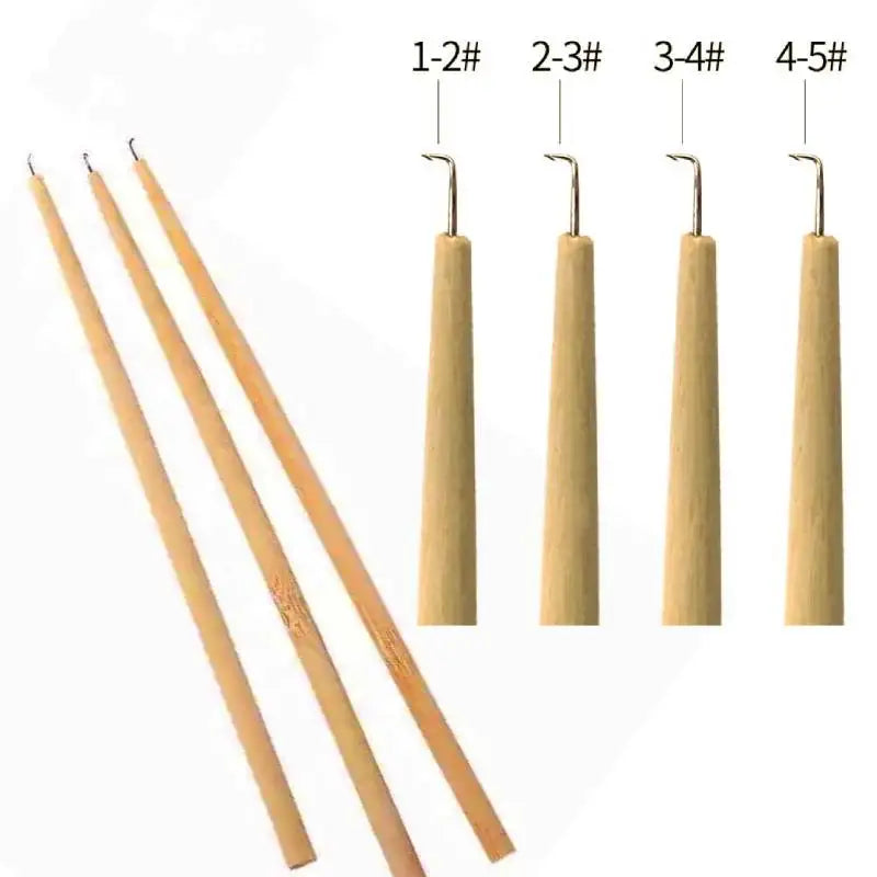 Ventilating Hook Needle Lace Wig Wood Handle Making Holder Accessories
