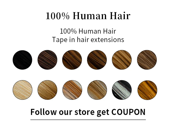 High Quality Tape Hair Extensions Full Ends Straight Hair 18-30 Inch Double Sided Adhesive Tape in Different Colors