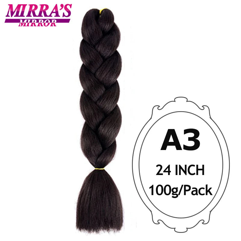 Ombre Jumbo Braiding Hair, Synthetic, 24 Inch, 6-Pack