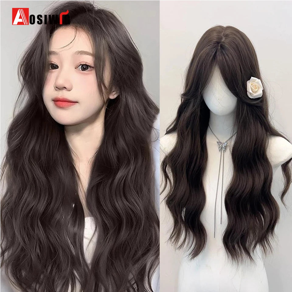 Blonde Twin Ponytail Princess Cut Natural Short Hair Synthetic Wigs Bangs Heat