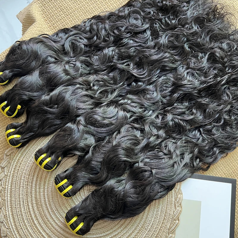 16A Natural Wave Human Hair, 100% Vietnamese Raw Virgin Water Wavy Extensions