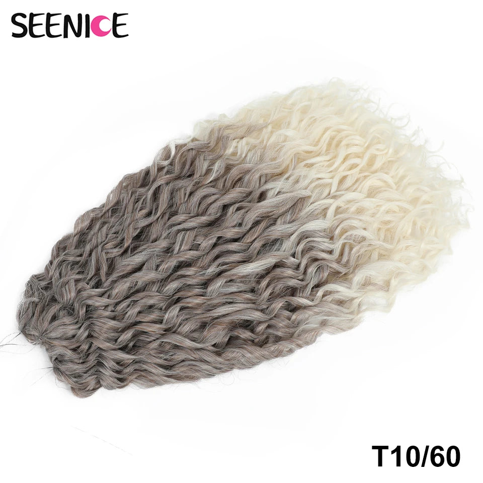 Synthetic Hair Deep Wave Twist Crochet Braid Afro Curl Ombre Blonde Pink