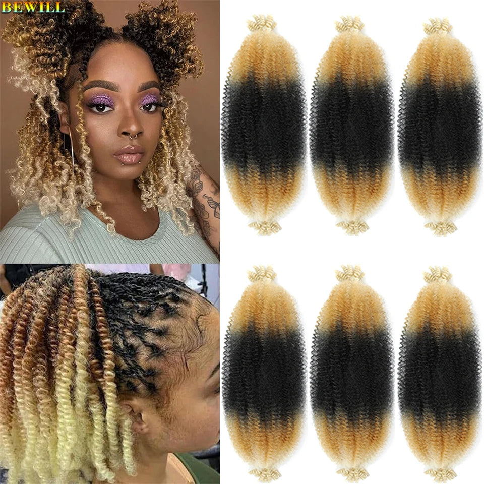 1-8 Packs Afro Twist Springy Marley Braiding Hair Pre-separated Kinkys Bulk Locs