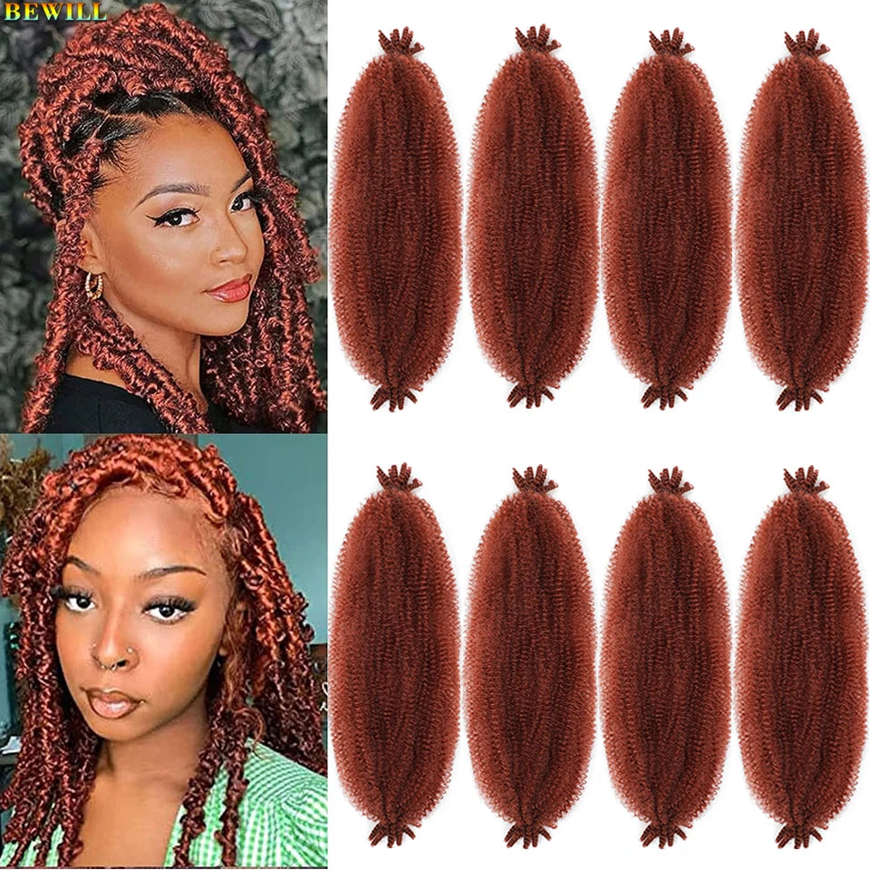 1-8 Packs Afro Twist Springy Marley Braiding Hair Pre-separated Kinkys Bulk Locs