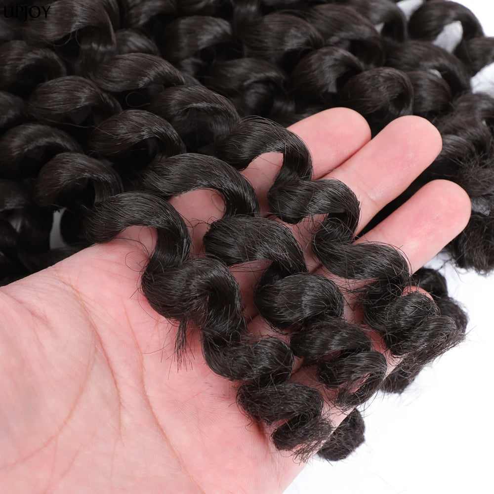 Jamaican Bounce Crochet Hair Jumpy Wand Curl Synthetic Braiding Extensions Ombre Brown