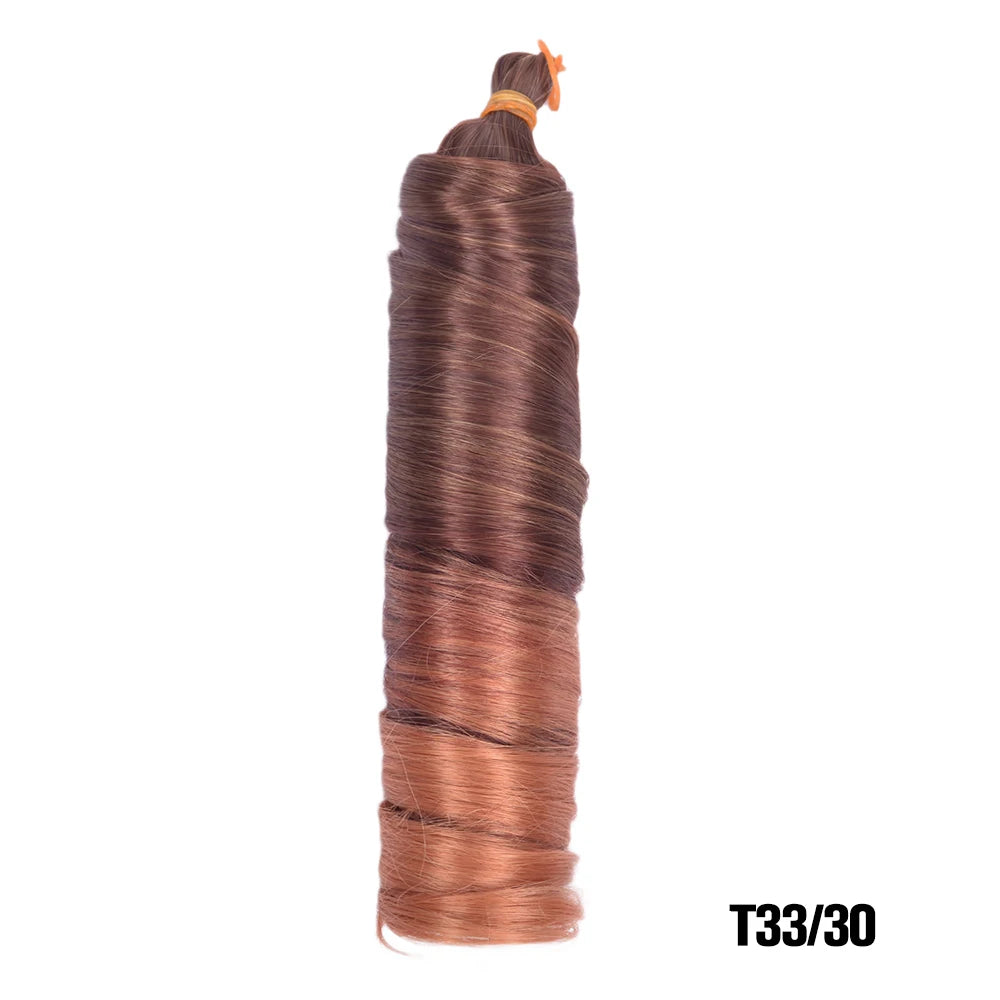 Pre Stretched French Curls Hair Spiral Braiding Synthetic Loose Wave Crochet Braids