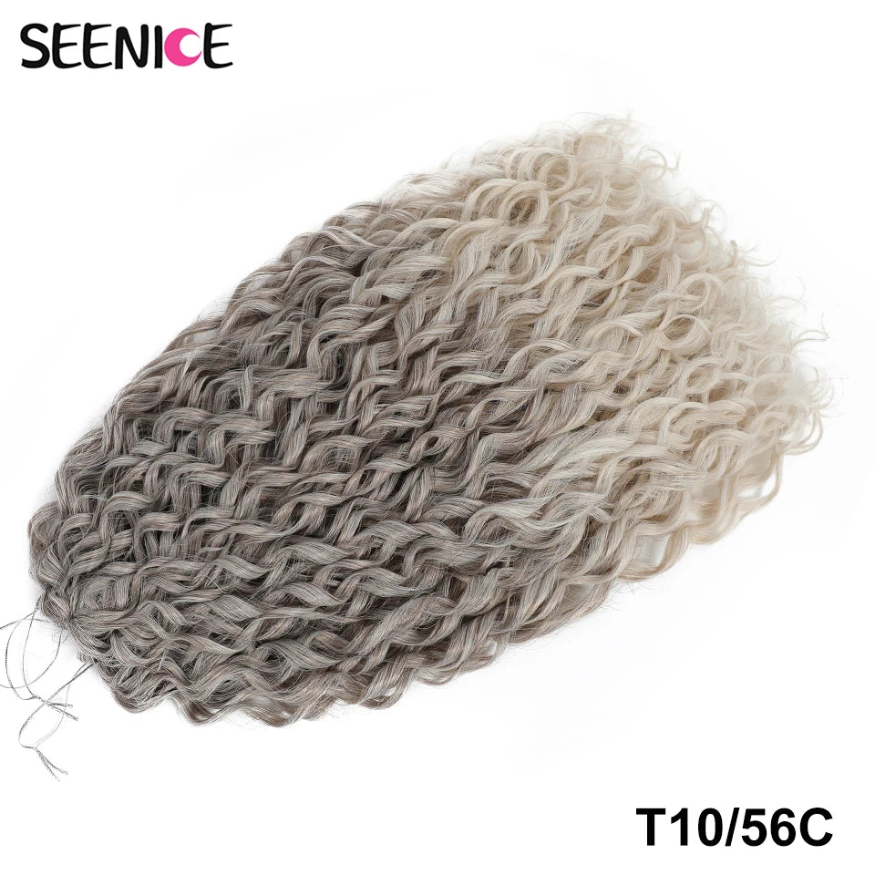 Synthetic Hair Deep Wave Twist Crochet Braid Afro Curl Ombre Blonde Pink