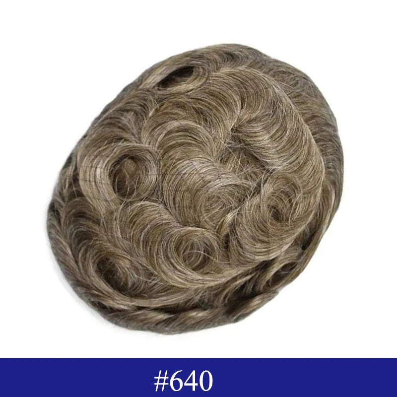 Swiss Lace Toupee Ultra Delicate AIR-Lace Male Hair Prosthesis Breathable 90 Density Hair Toupee Men Full Lace Men's Wig