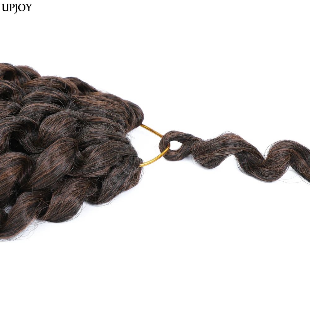 Jamaican Bounce Crochet Hair Jumpy Wand Curl Synthetic Braiding Extensions Ombre Brown