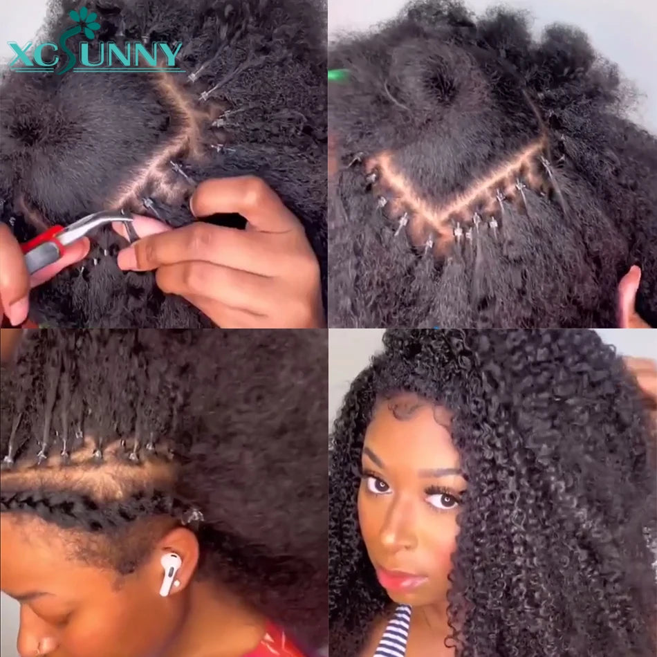 Itip Kinky Curly Human Hair Extensions Burmese Itips Microlink I Tips