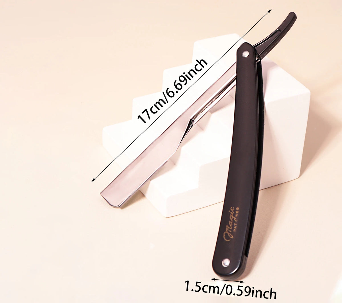 Straight Edge Shaver - High-End Salon Folding Men's Manual Shaver (1/2 Pieces)