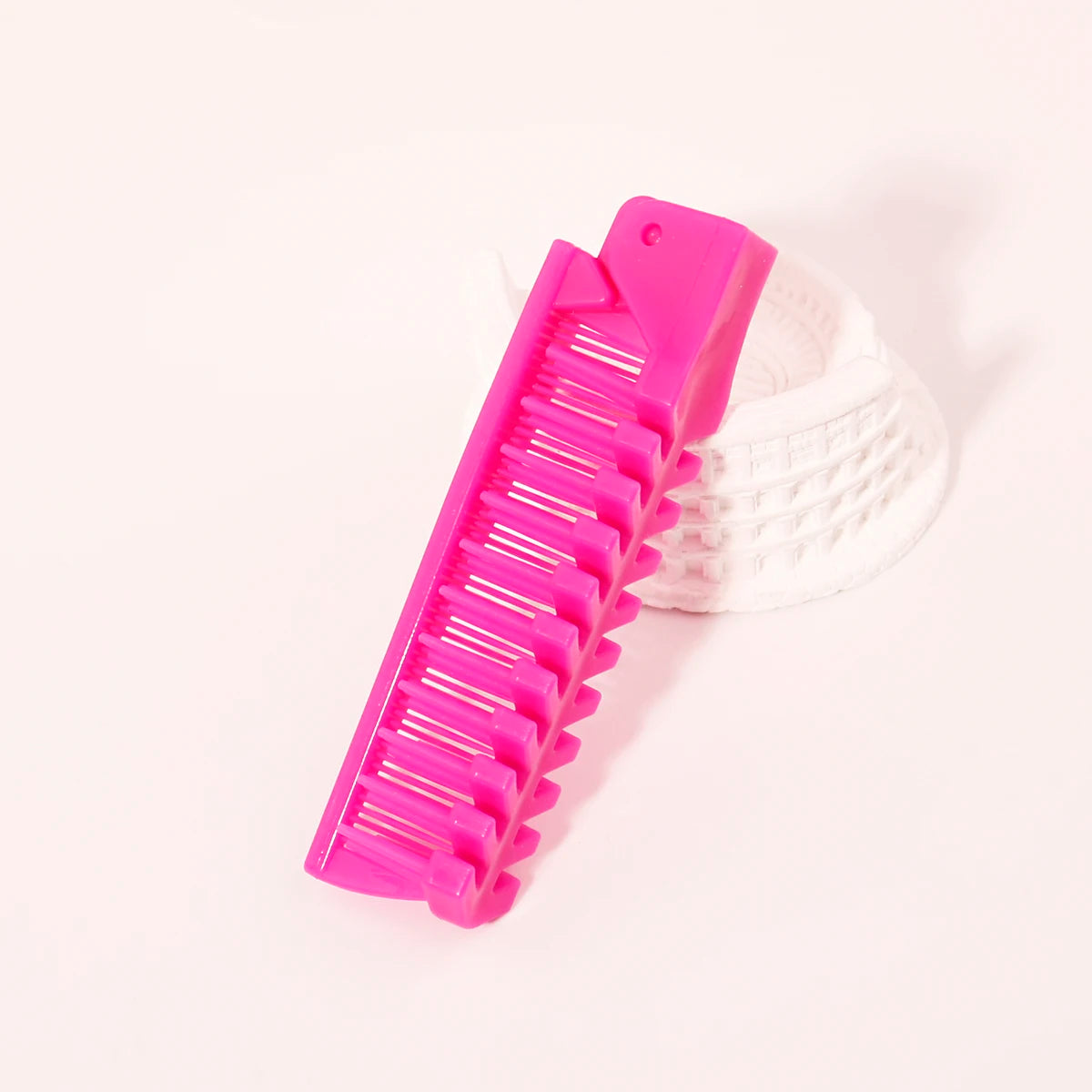 Portable Travel Folding Comb Brush Anti-Static Styling Massage Comb Professional Hair Styling Tool Special for Real Hair Wigs