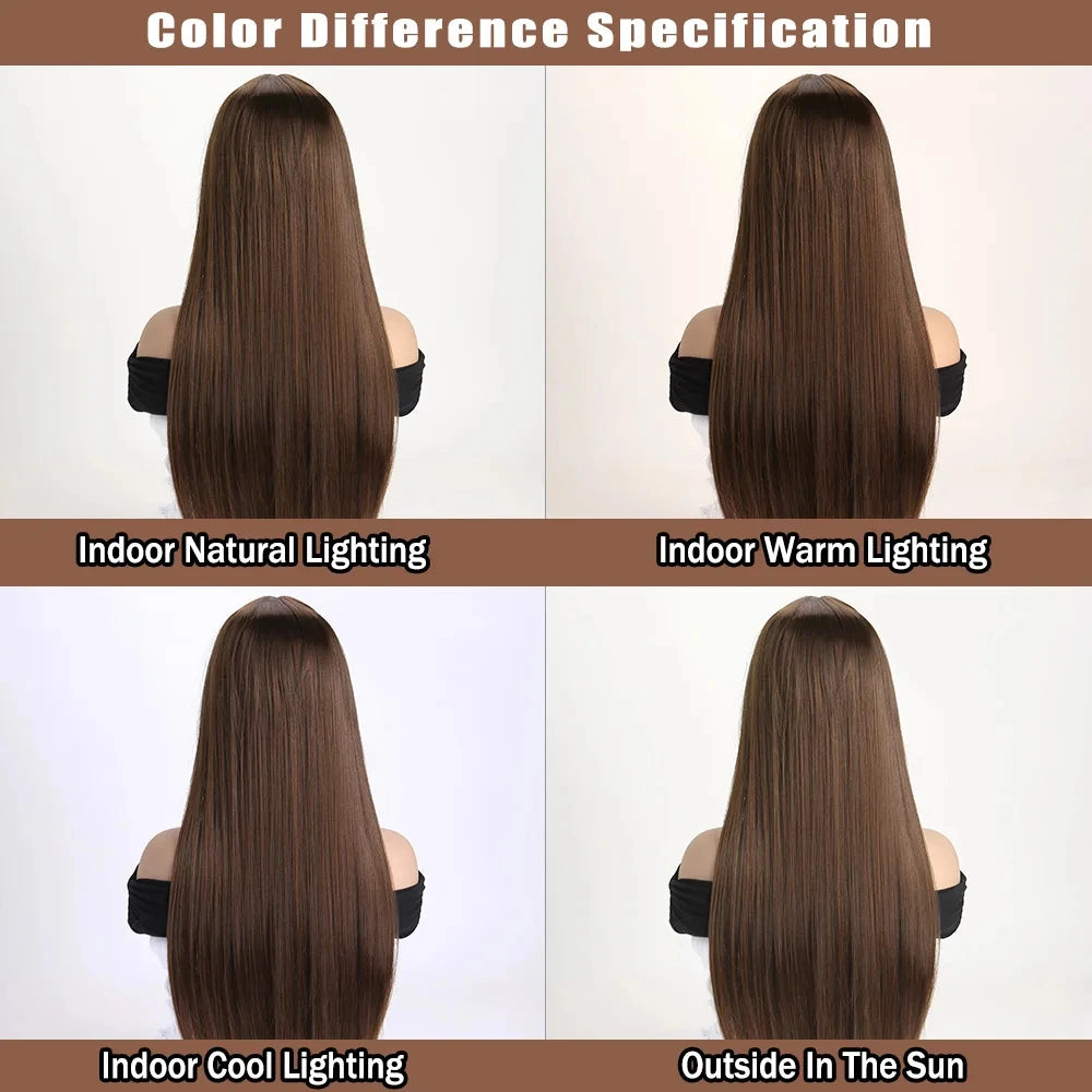 26 Inch Long Straight Synthetic Wig for Halloween Cosplay, High-Temperature Fibre