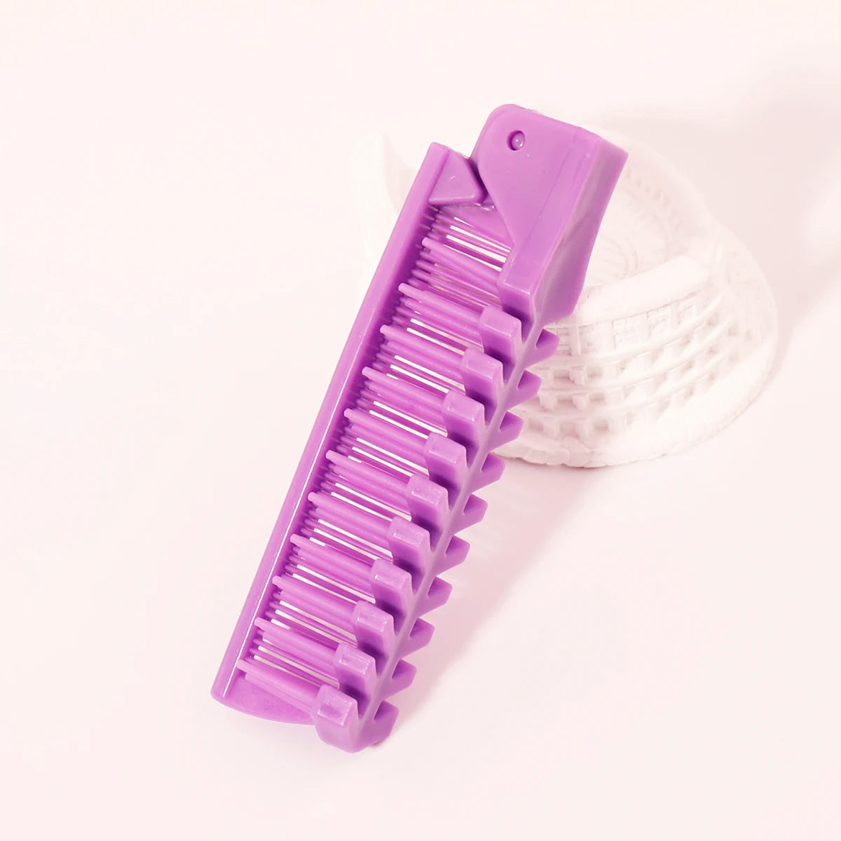 Portable Travel Folding Comb Brush Anti-Static Styling Massage Comb Professional Hair Styling Tool Special for Real Hair Wigs