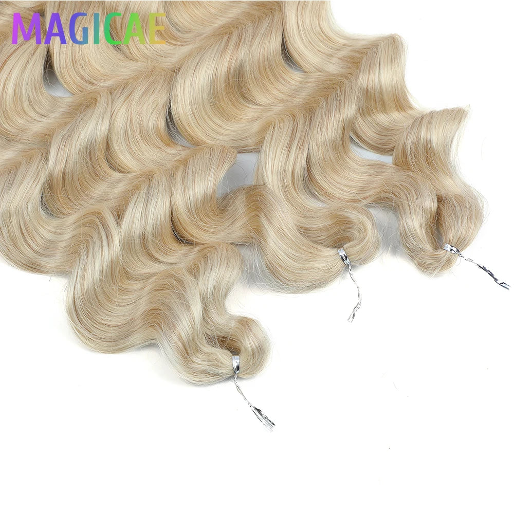 300G 26Inch Ombre Grey Crochet Braids Body Wave Light Brown Highlight Sp4/27/613