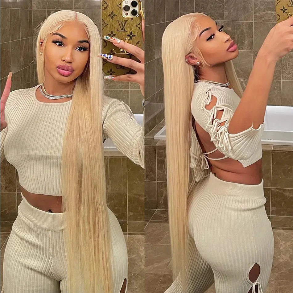 Brazilian 613 Blonde Wig, 13x6 HD Lace Frontal Front Human Hair Long