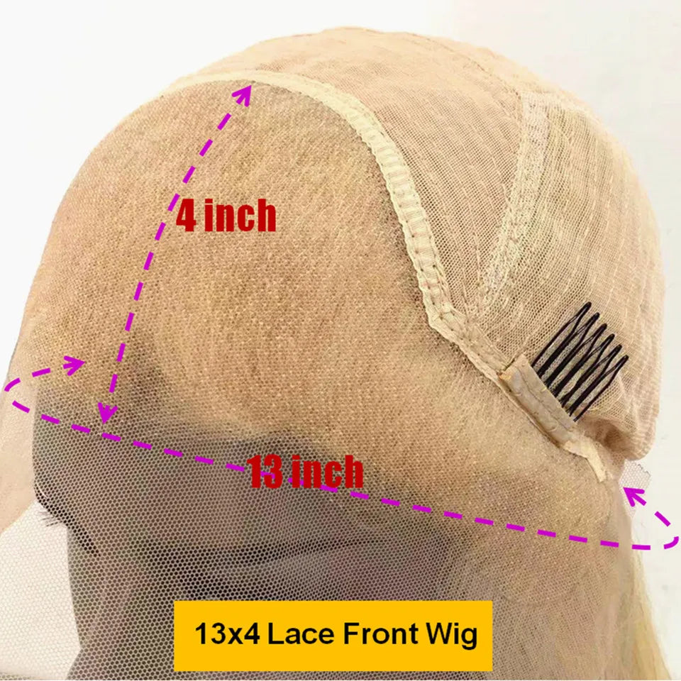 Ash Blonde Human Hair Body Wave Glueless, 180% Density Full Lace Wigs