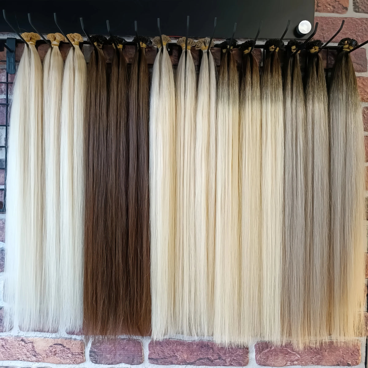 Human Hair Flat Tip Extension Remy Hair18-30inch Real Silky Straight Black Brown