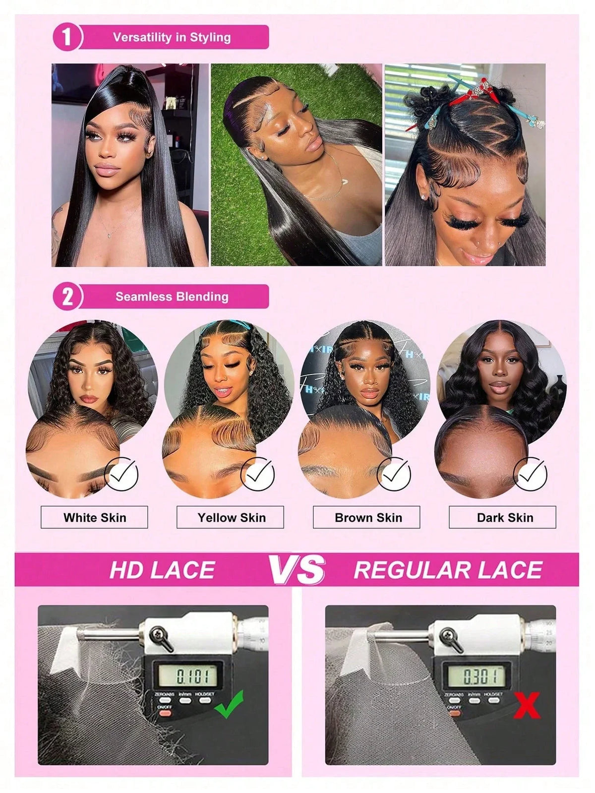 40 Inch Natural Black Water Deep Wave Human Hair Wigs, 13x4 13x6 HD Transparent Lace Frontal Wig 200 Density Pre Plucked Glueless Lace Front Wig