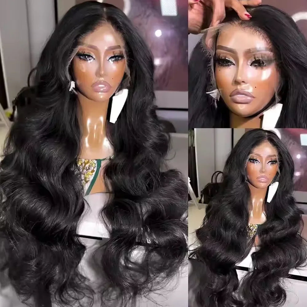Raw Peruvian Body Wave Human Hair Lace Front Wig, 13x6 HD Lace, 250% Density, 40-42 Inch, Glueless