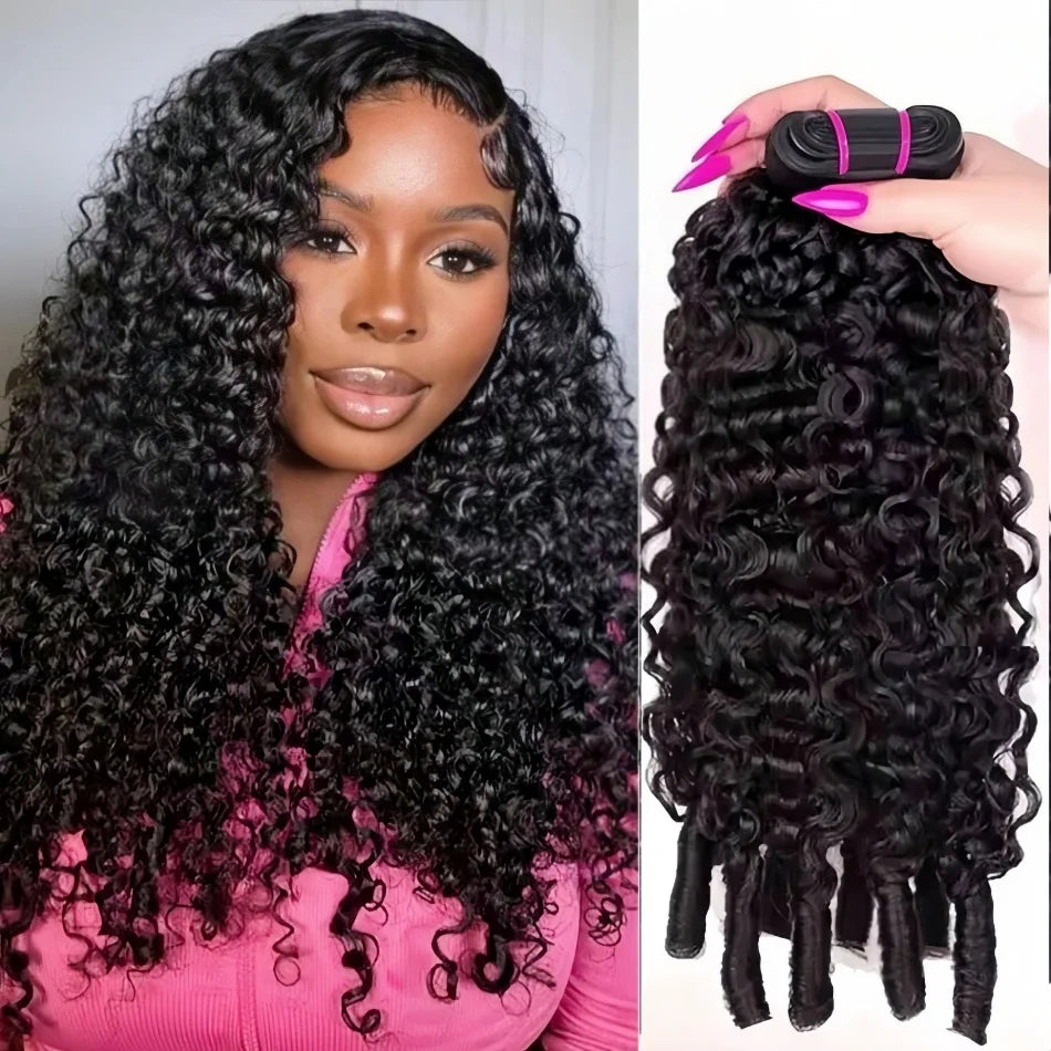 12A Burmese Curly Human Hair Bundles Water Wave Virgin Weave Extensions Ends