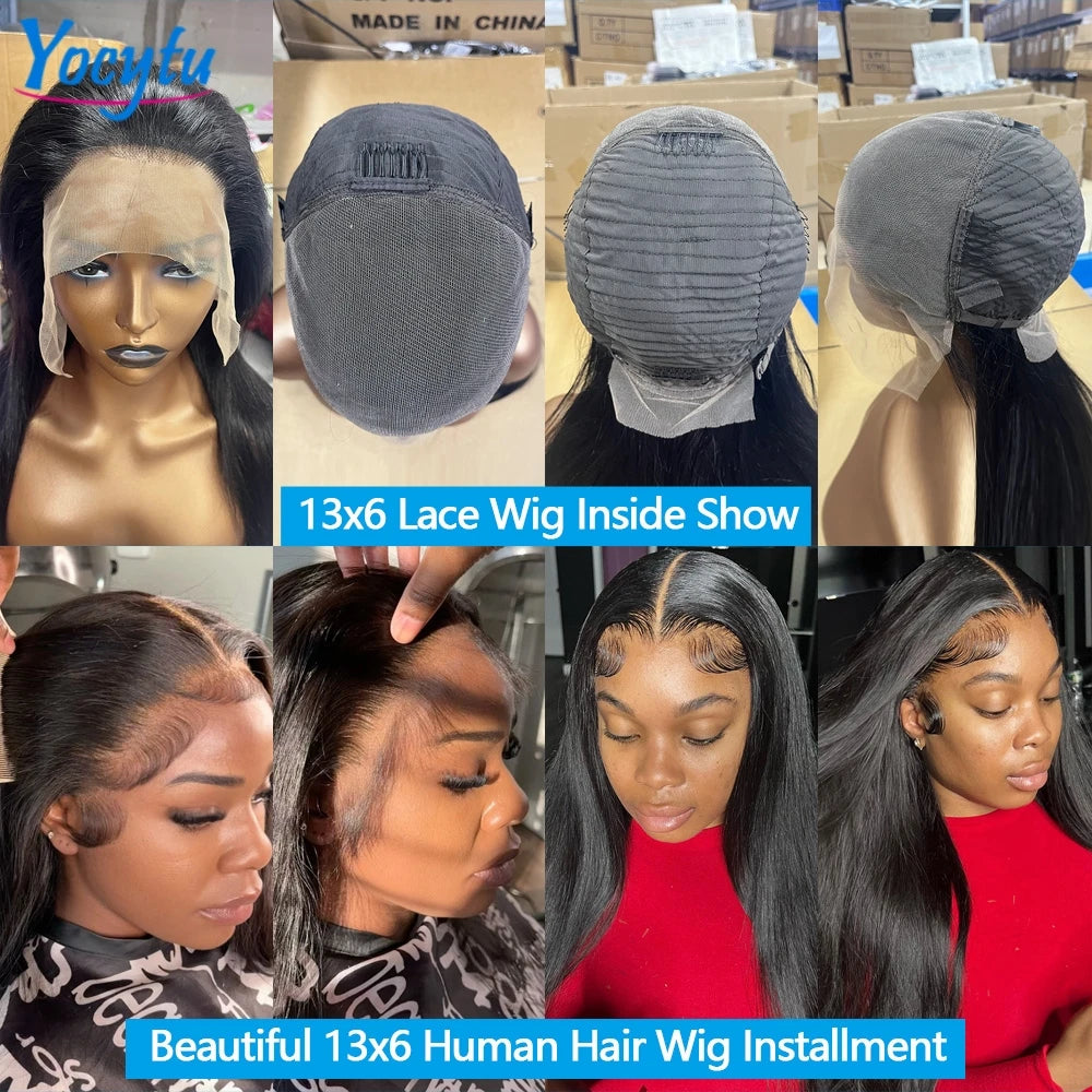 30Inch Lace Front Wig Human Hair HD, 13x6 Peruvian Days Delivery France