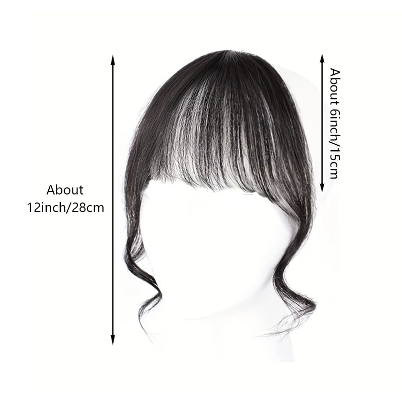 Japan-Style Manga Synthetic Bangs | Dragon Whiskers & Double Temples BB Clip, Natural Looking, Lightweight Breathable Daily Wear
