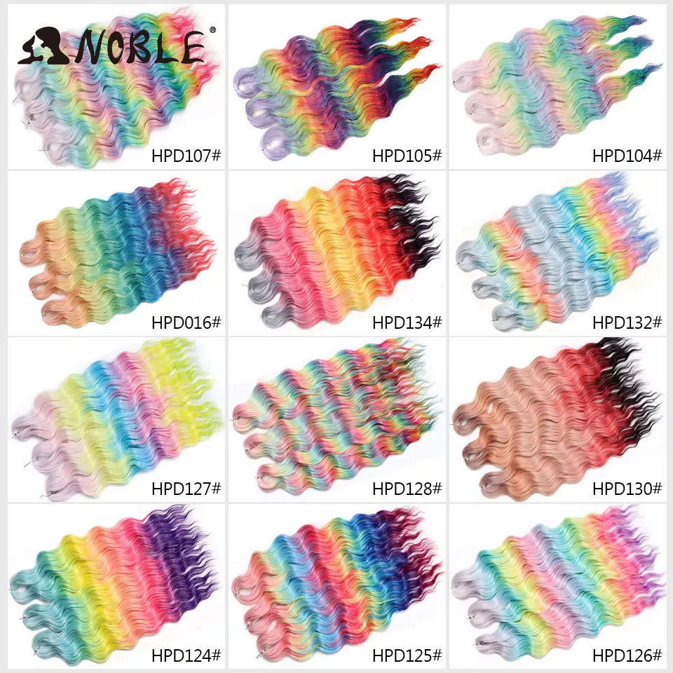 Synthetic Loose Deep Wave 24" Braiding Hair Extensions Water Braid Ombre Blonde