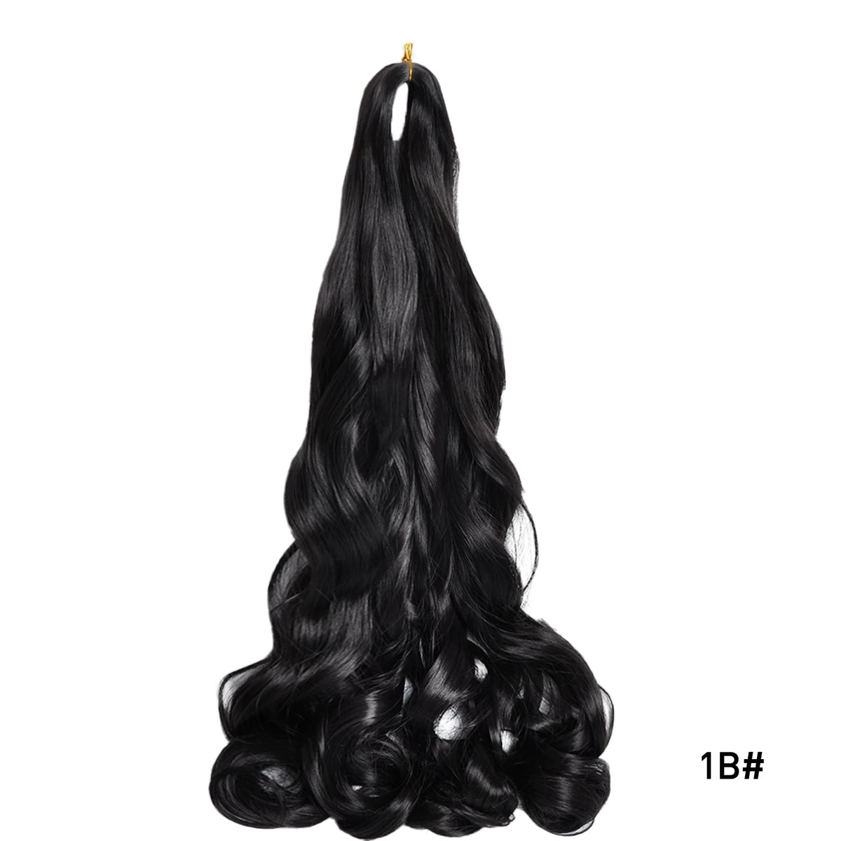 French Curls Braiding Hair Extensions - Synthetic Loose Wave Spiral Curl, High Temperature, Ombre Pre-Stretched