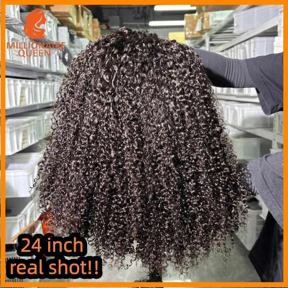 Half Wigs Beginner Friendly Burmese Pixie Curly, 300% Clip Ins Flip Over